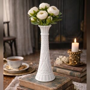 Anchor Hocking Milk Glass Vase